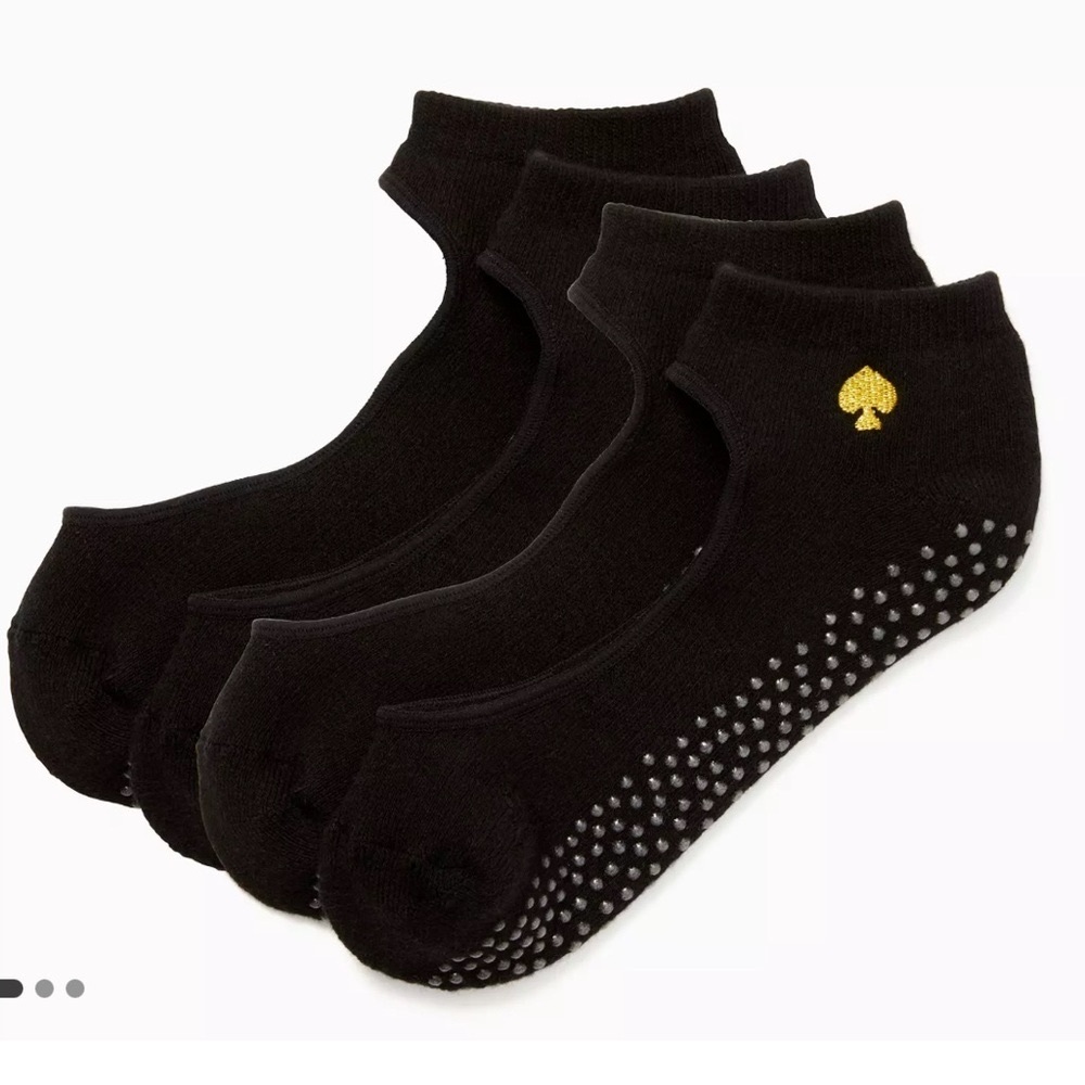 Kate Spade New York Black Barre Socks 2 Pair One Size NWT